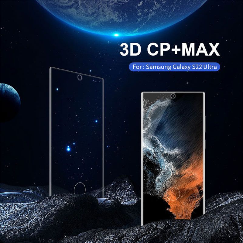 محافظ صفحه نمایش شیشه ای نیلکین Amazing 3D CP+ Max برای Samsung Galaxy S22 Ultra
