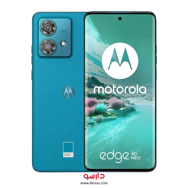 خرید گوشی موبایل موتورولا Motorola Edge 40 Neo با 256 گیگابایت حافظه داخلی و رم 12 گیگابایت - موتورولا edge 40 Neo رنگ آبی