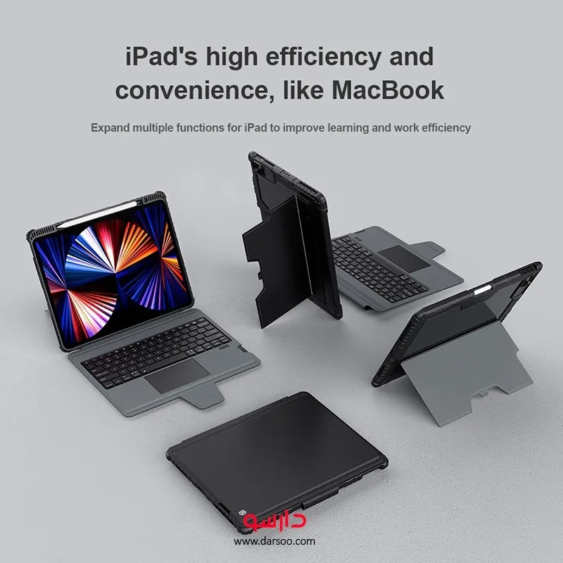 خرید کیف کلاسوری نیلکین Bumper Combo Keyboard Case مناسب برای تبلت iPad Pro 12.9 (2020-2021-2022) - 