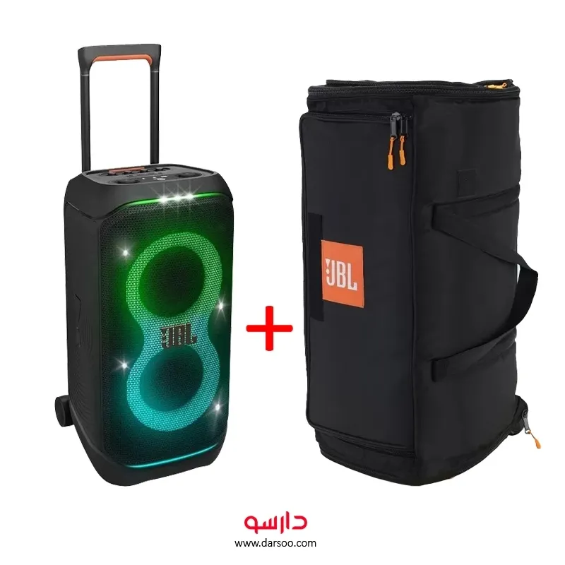 خرید اسپیکر بلوتوثی قابل حمل جی بی ال JBL PartyBox Stage 320 به همراه کاور محافظ
