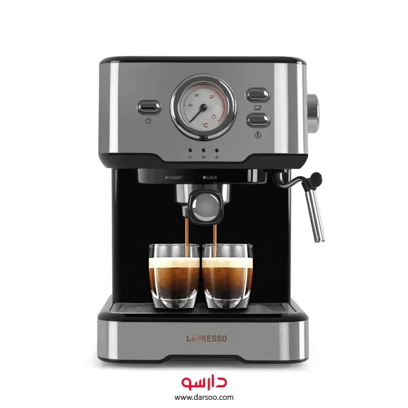 خرید دستگاه قهوه ساز لپرسو LePresso Dual Cup Barista Espresso Machine همراه با کف ساز شیر