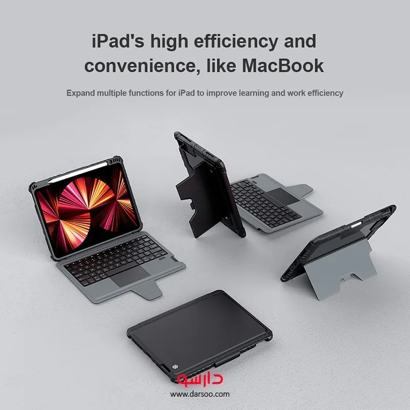 خرید کیف کلاسوری نیلکین Bumper Combo Keyboard Case مناسب برای تبلت iPad Air 5, 4, 10.9 - 