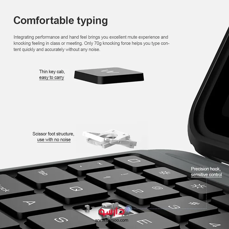 خرید کیف کلاسوری نیلکین Bumper Combo Keyboard Case مناسب برای تبلت iPad Air 5, 4, 10.9 - 