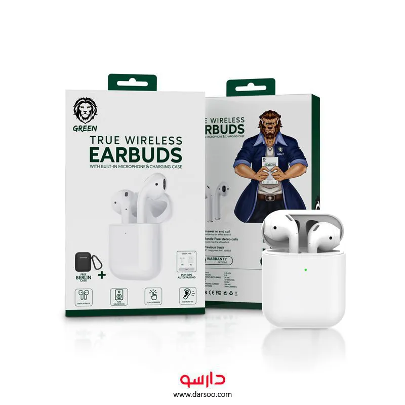 خرید ایرپاد۲ وایرلس گرین Green true wireless earbuds