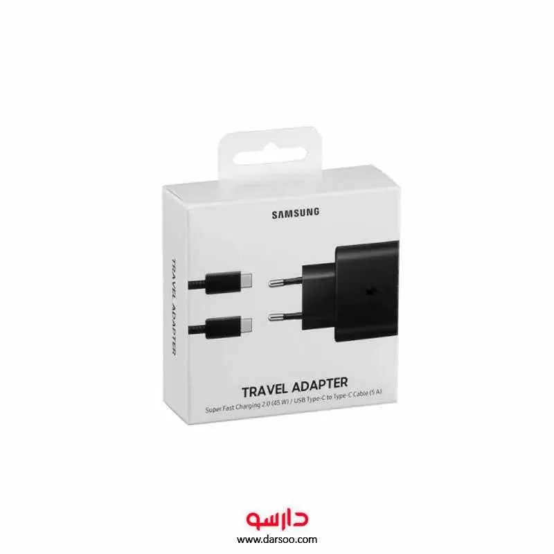خرید شارژر دیواری سامسونگ 45 وات Travel Adapter 1.8m به همراه کابل تبدیل USB-C