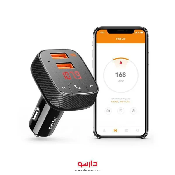 شارژر فندکی خودرو انکر فرستنده FM بلوتوث Anker Roav SmartCharge F2 R5111