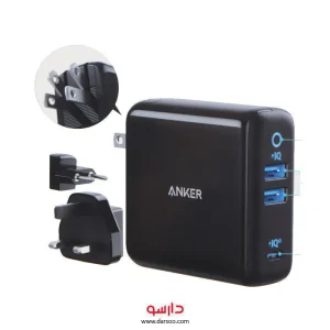 شارژر دیواری انکر ۶۵ وات PowerPort III 3-Port – مدل A2033