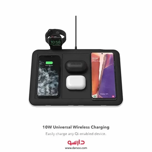 پد شارژر وایرلس MOPHIE 4 IN 1 WIRELESS CHARGING MAT BLACK