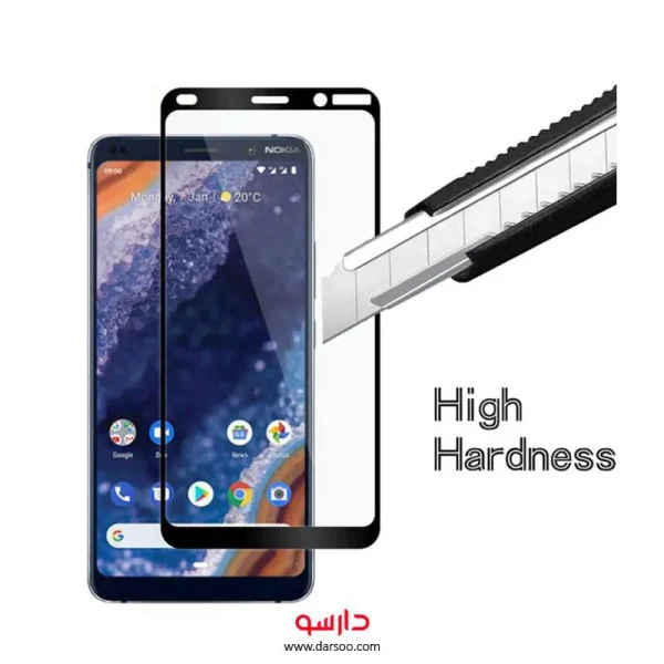 گلس تمام صفحه Nokia 9 مدل Full Glass Screen Protector