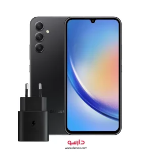 گوشی موبایل سامسونگ Samsung Galaxy A34 با حافظه 128 و رم 8 گیگابایت (5G) همراه شارژر 25W سامسونگ