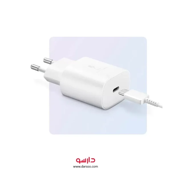 شارژر دیواری سامسونگ Samsung Travel Adapter 25W USB Type-C  به همراه کابل