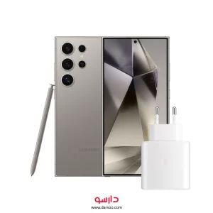 گوشی موبایل سامسونگ Samsung Galaxy S24 Ultra با حافظه داخلی 256  و رم 12 گیگ همراه شارژر 45 وات سامسونگ