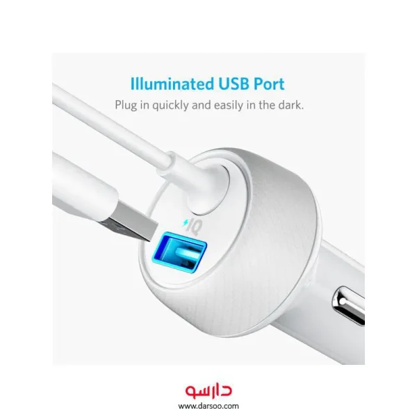 شارژر فندکی خودرو انکر مدل Anker A2214 PowerDrive Elite 2 Ports