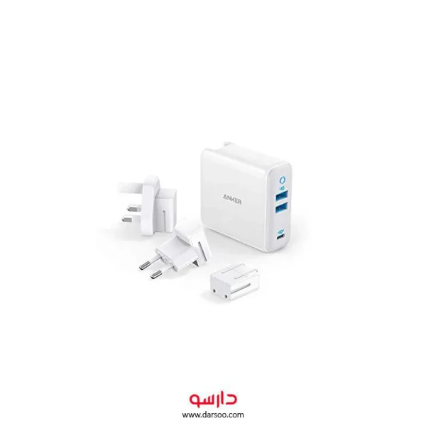 شارژر دیواری انکر ۶۵ وات PowerPort III 3-Port – مدل A2033