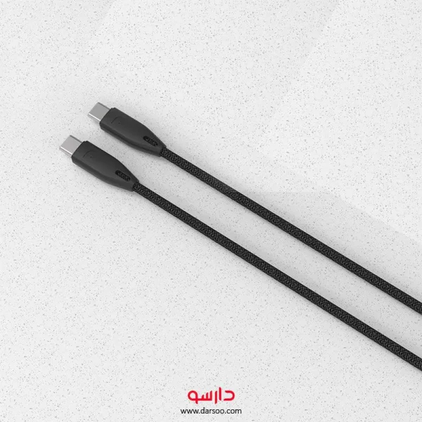کابل تبدیل USB-C به USB-C پاورولوجی مدل BRAIDED طول 2 متر