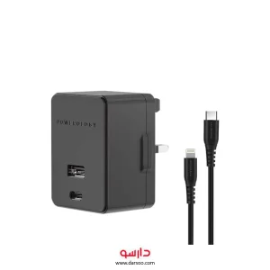 هد شارژر پاورولوجی مدل Quick PD Charger With Dual Ports 30W