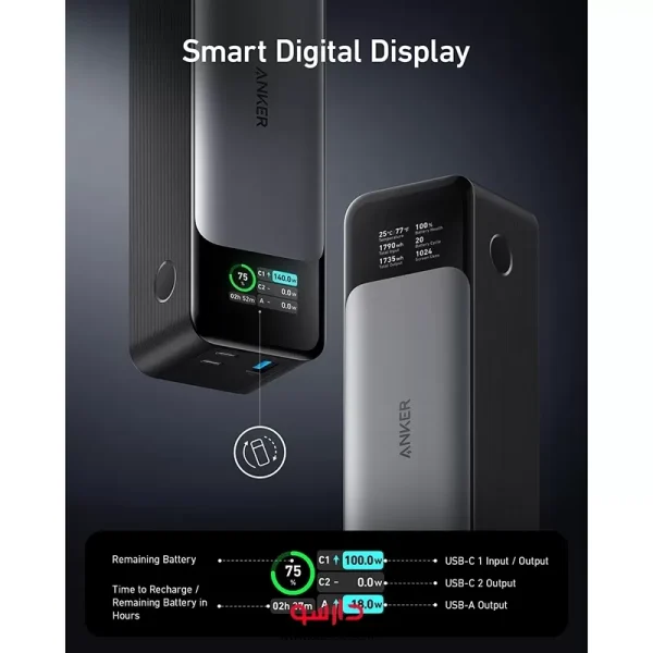 پاوربانک انکر Anker Powercore مدل 737 با ظرفیت 24000 میلی آمپر ساعت