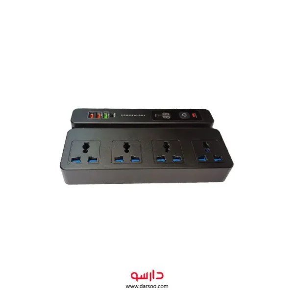 رابط برق و چندراهی USB تایمردار 3 متری پاورولوژی
