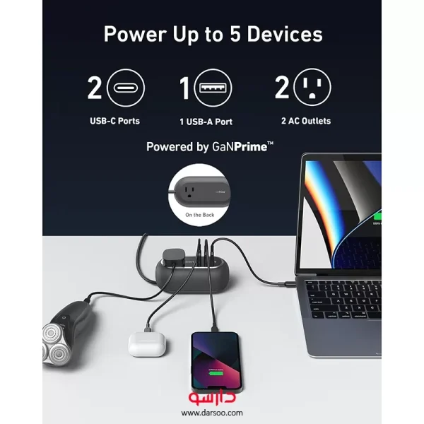شارژر رومیزی انکر Anker 615 USB Power Strip A9125